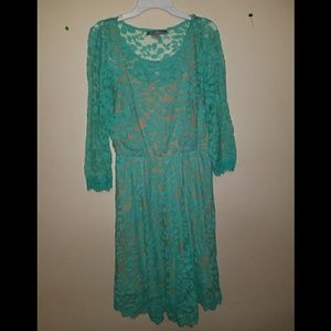 Turquoise Lace Dress